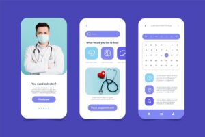 medical booking app concept 23 2148562986